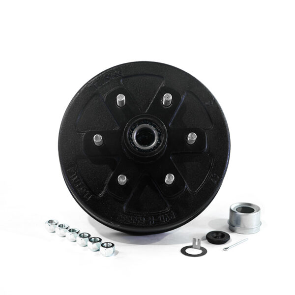 alt="trailer axle brake hub and drum kit"/>
