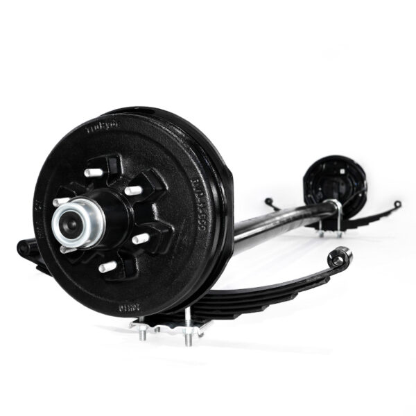 alt="7K, 6K drop spring trailer axle with electric brakes"/>