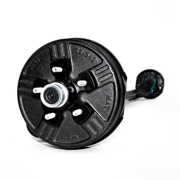 alt="torsion trailer axle with electric brakes"/>