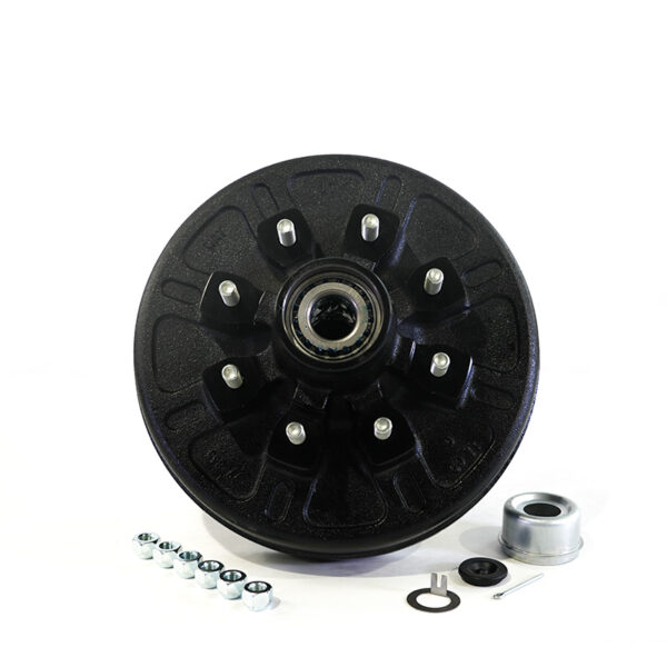 alt="trailer axle brake hub and drum kit"/>