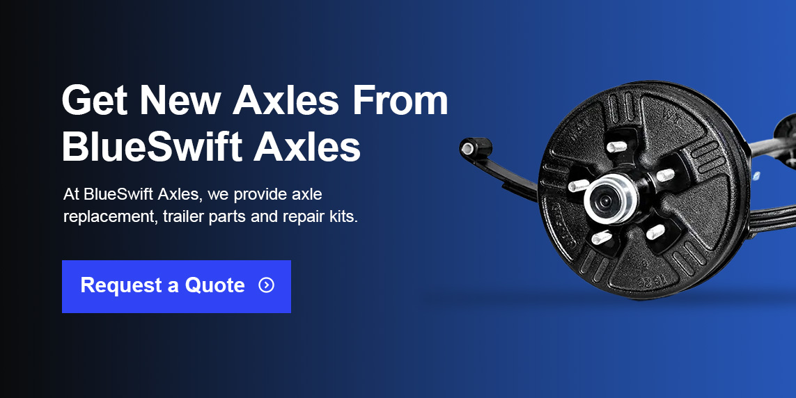 an axle with the words request a quote next to it