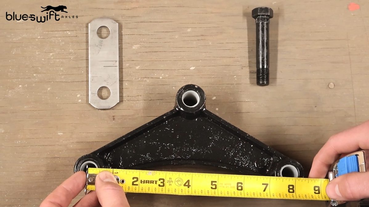 Measuring Trailer Equalizers, shackles and spring bolts.
